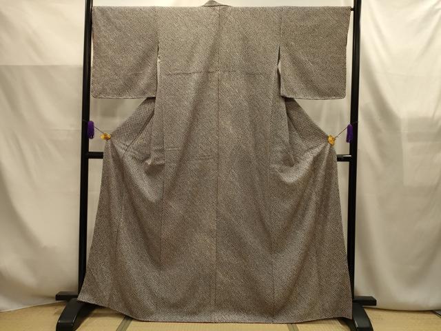平和屋着物■大変加工の良い総絞り小紋 正絹 逸品 AABK6146sx