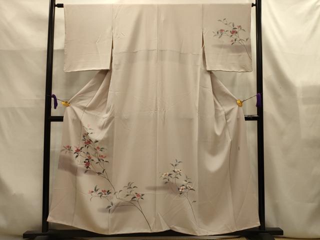 平和屋着物■訪問着 友禅 作家物 枝花文 暈し染め 正絹 逸品 AABK6163sx