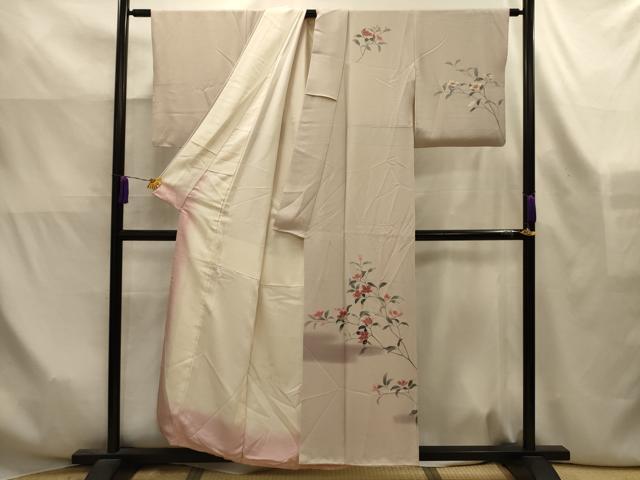 平和屋着物■訪問着 友禅 作家物 枝花文 暈し染め 正絹 逸品 AABK6163sx