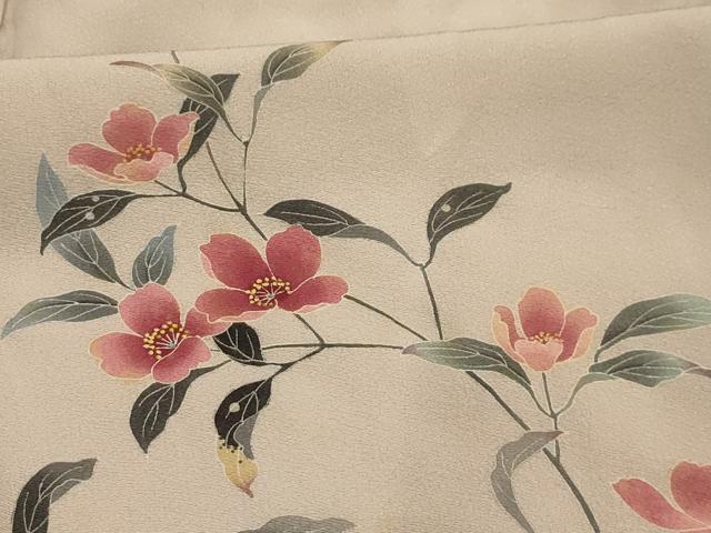 平和屋着物■訪問着 友禅 作家物 枝花文 暈し染め 正絹 逸品 AABK6163sx