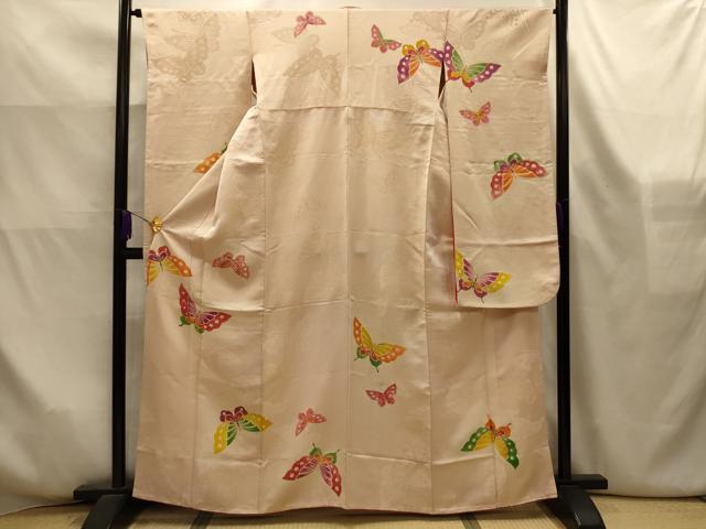 平和屋着物■豪華振袖 寿光織 舞蝶文 金糸 正絹 逸品 AABK6176sx