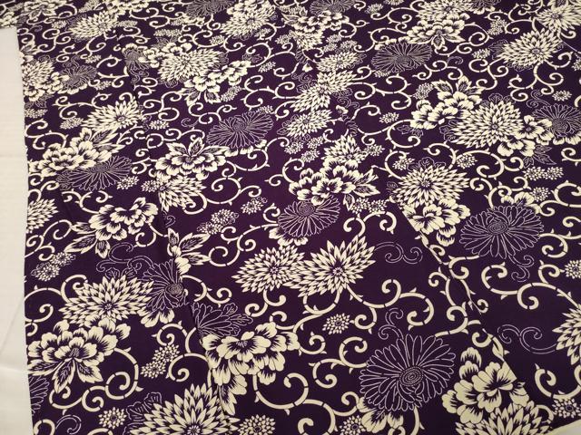平和屋着物●上質な小紋 型染め 花唐草文 正絹 逸品 AABK6211ck