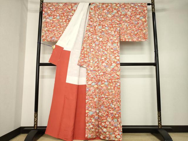 平和屋着物●創業460年・千總 小紋 花籬文 金彩 正絹 逸品 AABK6220ck