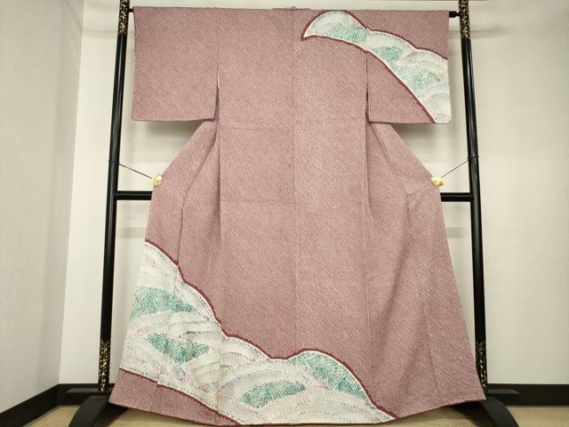 平和屋着物○名門 藤娘きぬたや・総絞り 訪問着 流水文