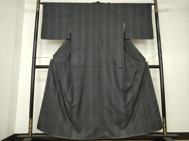 平和屋着物●本場大島紬 7マルキ 幾何学文様 正絹 逸品 AABK6223ck