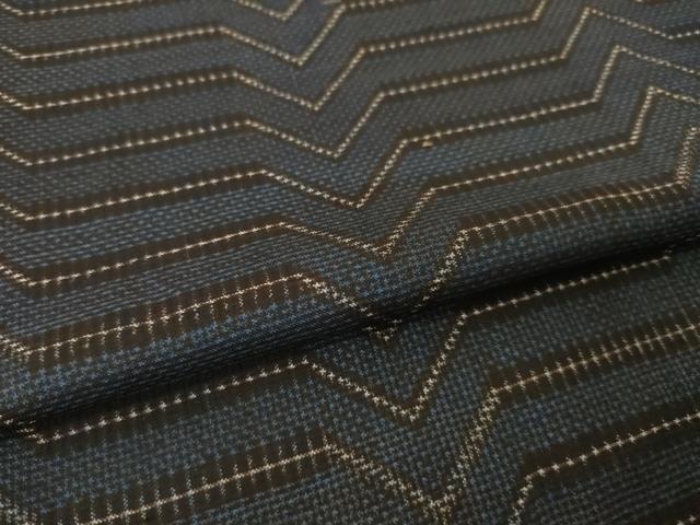 平和屋着物●本場大島紬 7マルキ 幾何学文様 正絹 逸品 AABK6223ck