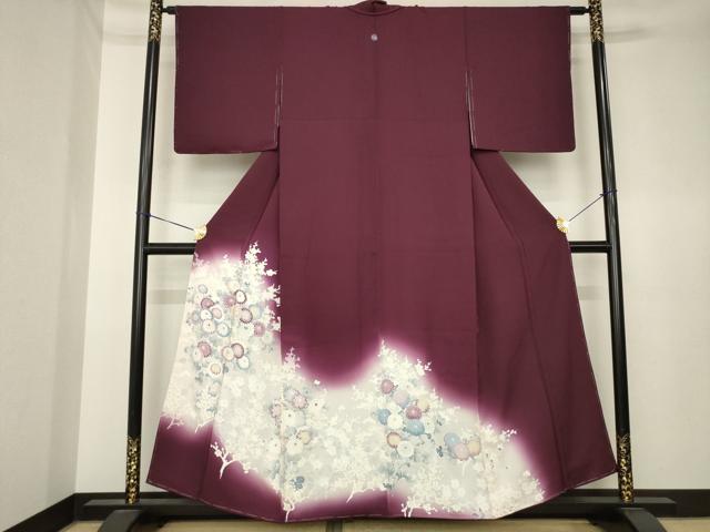 平和屋着物●豪華色留袖 草花文 暈し染め 正絹 逸品 AABK6229ck