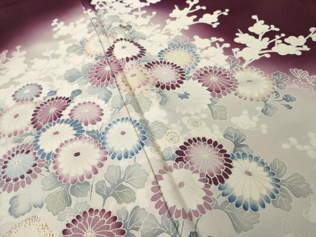 平和屋着物●豪華色留袖 草花文 暈し染め 正絹 逸品 AABK6229ck