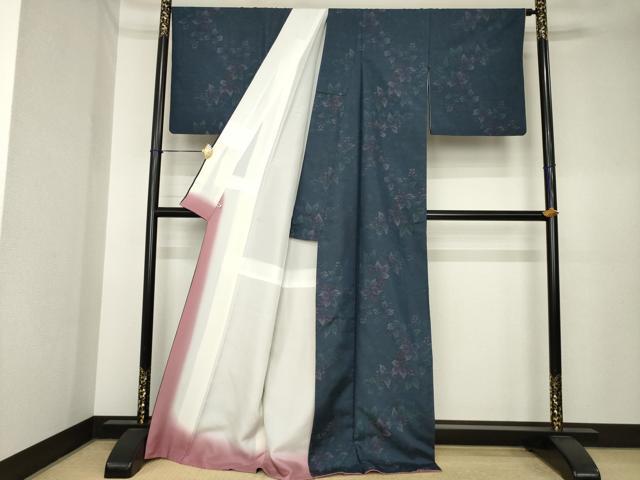 平和屋着物●本場大島紬 9マルキ 花蔦草文 さが美扱い 正絹 逸品 AABK6238ck