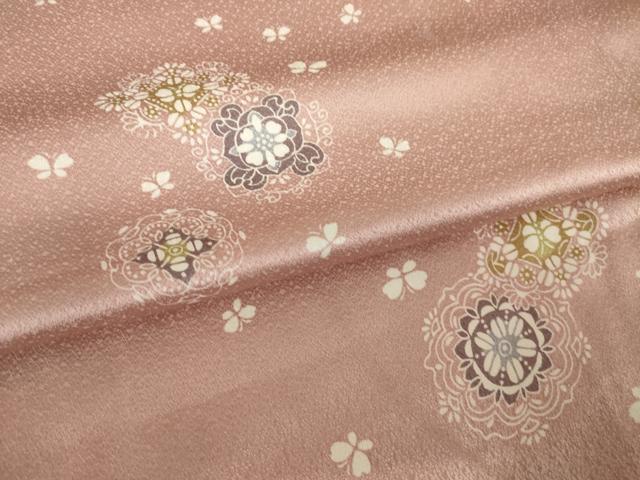 平和屋着物●上質な小紋 飾花文 正絹 逸品 AABK6239ck
