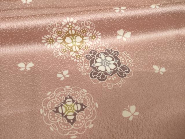 平和屋着物●上質な小紋 飾花文 正絹 逸品 AABK6239ck