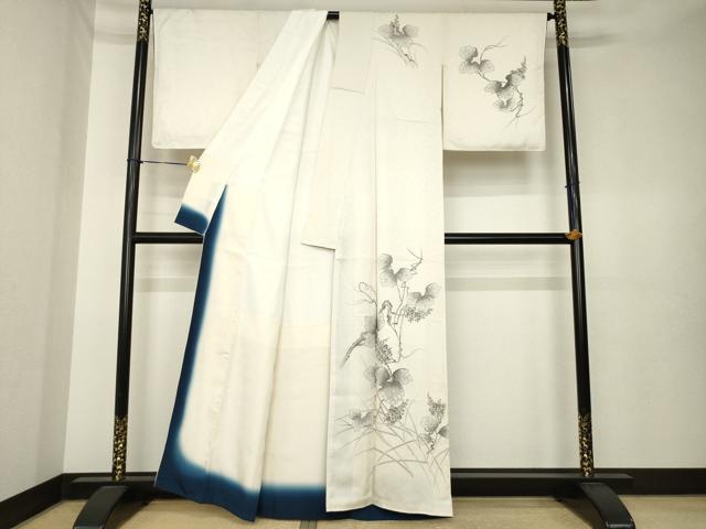 平和屋着物●訪問着 孝豊作 手描き 蔦の葉文 正絹 逸品 AABK6242ck