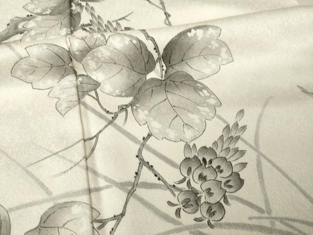 平和屋着物●訪問着 孝豊作 手描き 蔦の葉文 正絹 逸品 AABK6242ck