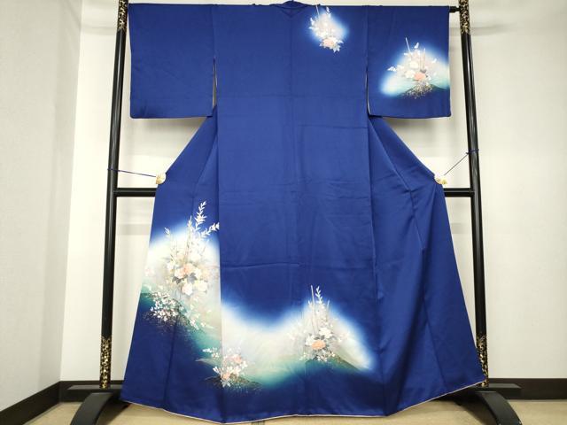 平和屋着物●訪問着 草花文 暈し染め 正絹 逸品 AABK6247ck