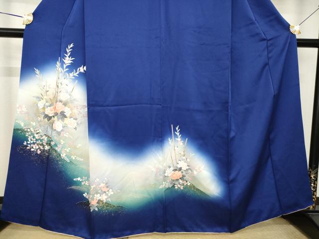 平和屋着物●訪問着 草花文 暈し染め 正絹 逸品 AABK6247ck