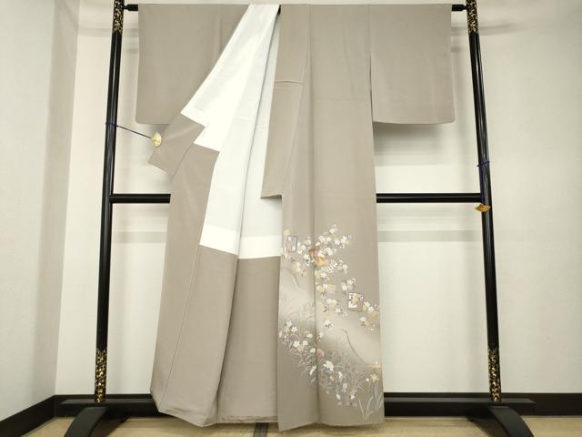 平和屋着物●豪華色留袖 駒刺繍 箔散らし吉祥花文 暈し染め 正絹 逸品 AABK6260ck