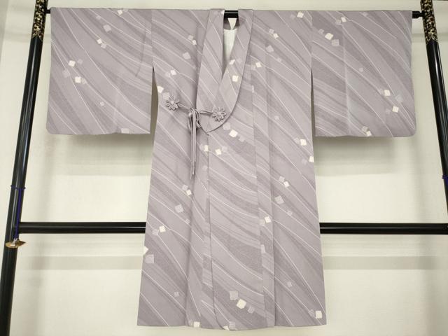 平和屋着物●道中着 箔散らし 正絹 逸品 AABK6271ck