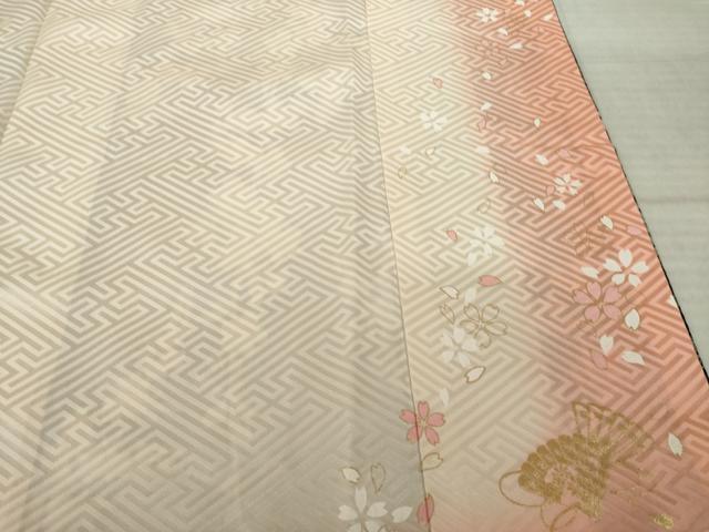 平和屋着物●訪問着 几帳文 暈し染め 金銀彩 やまと誂製 ロング丈 正絹 逸品 AABK6272ck