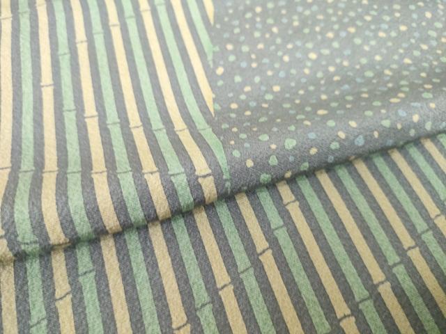 平和屋着物●京友禅作家 岡部睦美 訪問着 竹 宝尽くし 正絹 逸品 AABK6282ck