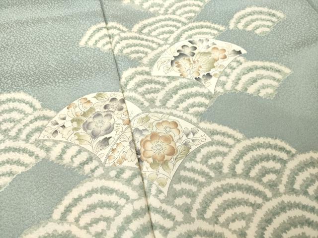 平和屋着物●訪問着 辻が花 青海波花文 正絹 逸品 AABK6293ck