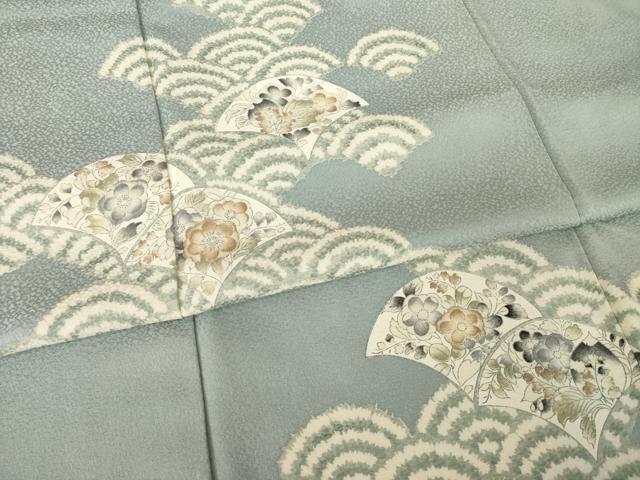平和屋着物●訪問着 辻が花 青海波花文 正絹 逸品 AABK6293ck