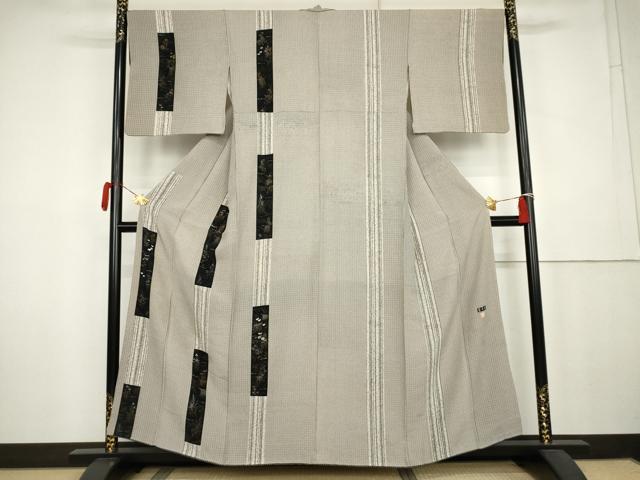 平和屋着物●訪問着 作家物 短冊草花文 金彩 正絹 逸品 AABK6363cs