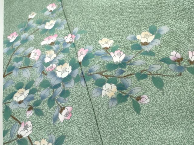 平和屋着物●訪問着 枝花文 正絹 逸品 AABK6364cs