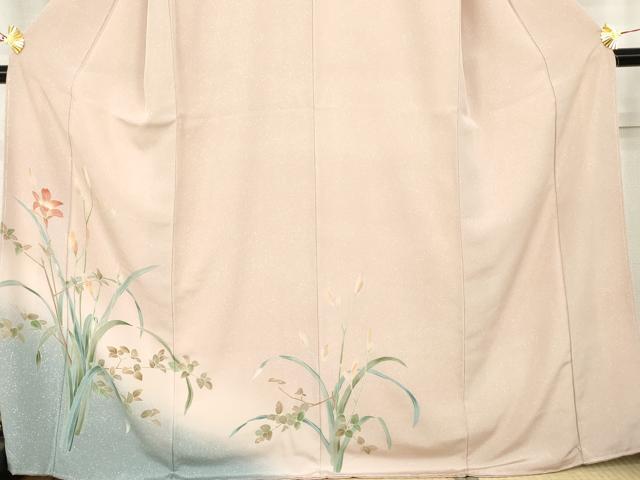 平和屋着物●訪問着 友禅 枝花文 暈し染め 正絹 逸品 未使用 AABK6387cs