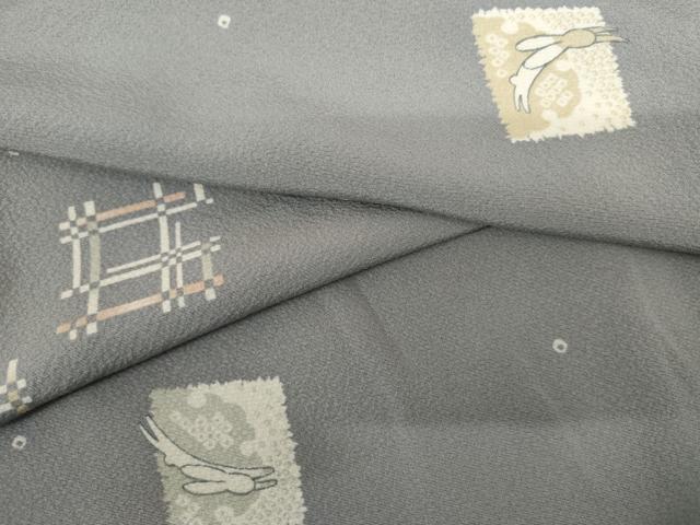 平和屋着物●上質な小紋 跳び兎 正絹 逸品 AABK6401cs