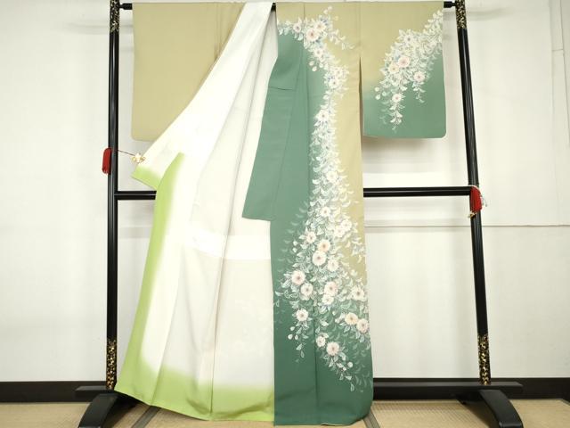 平和屋着物●訪問着 辻が花 絞り 暈し染め 正絹 逸品 AABK6404cs