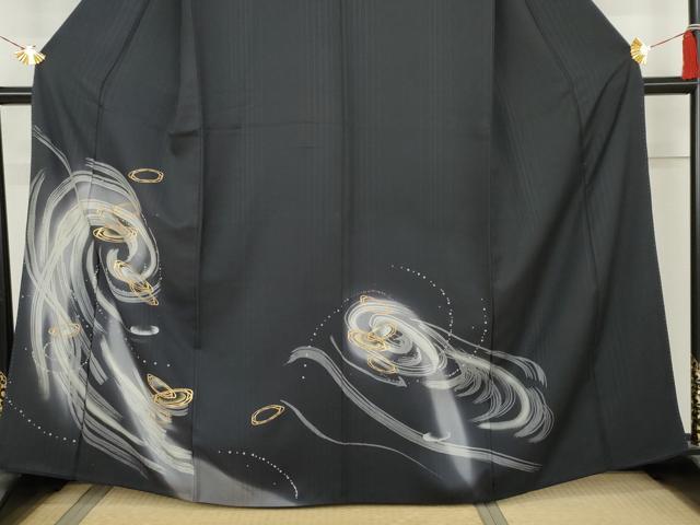 平和屋着物●訪問着 流水文 暈し染め 金銀彩 正絹 逸品 AABK6408cs