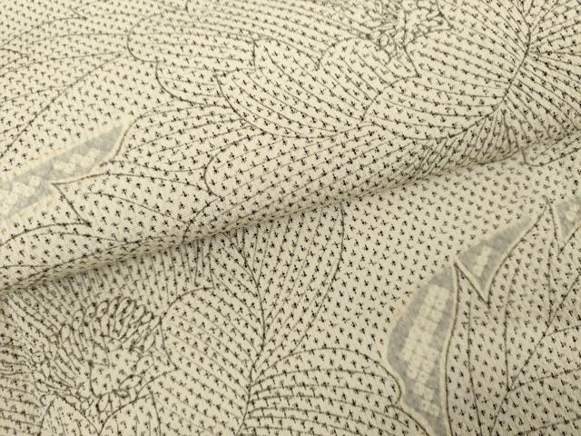 平和屋着物●本塩沢 訪問着 作家物 流水草花文 正絹 逸品 未使用 AABK6412cs