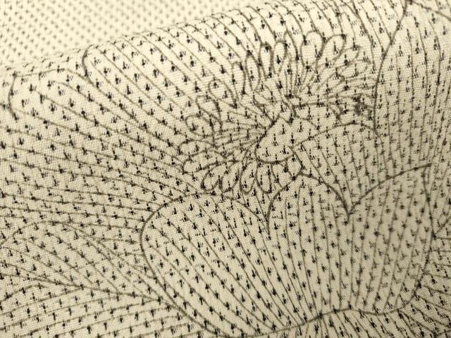 平和屋着物●本塩沢 訪問着 作家物 流水草花文 正絹 逸品 未使用 AABK6412cs