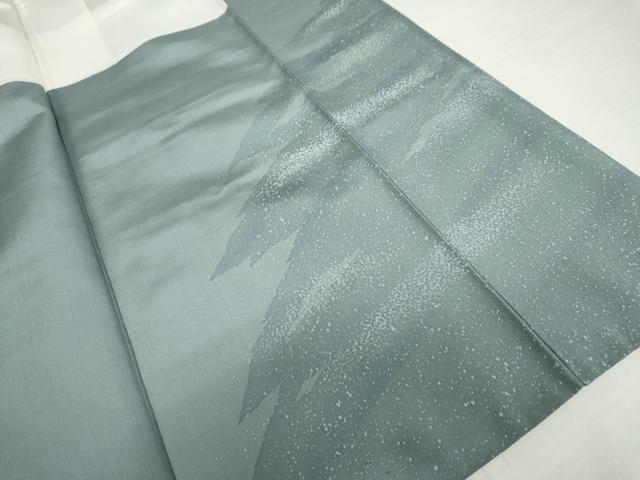 平和屋着物●石川県指定無形文化財 牛首紬 白山工房 手織り 訪問着 霞文 正絹 逸品 AABK6414cs