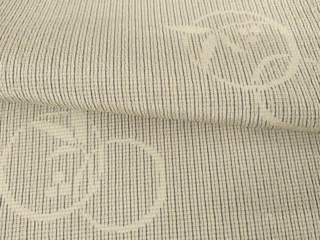 平和屋着物●本塩沢 南天枝葉丸文 正絹 逸品 AABK6434cs