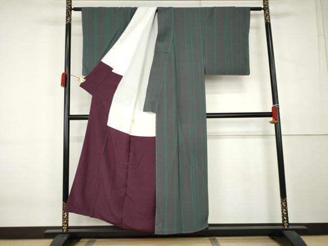 平和屋着物●世界的人形師 辻村寿三郎 ジュサブロー 訪問着 竹 正絹 逸品 未使用 AABK6443cs