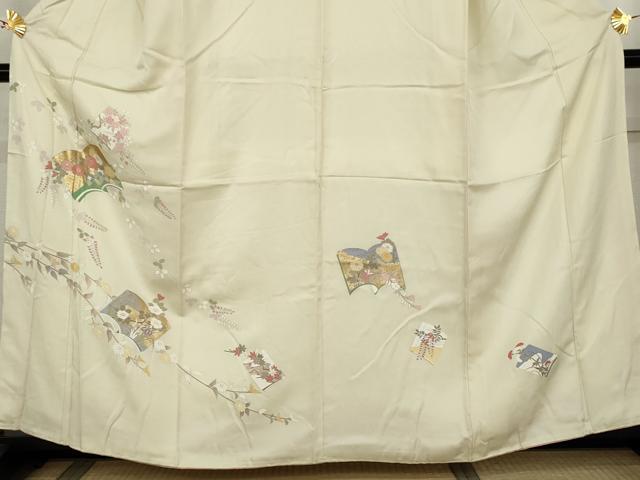 平和屋着物●訪問着 冊子花文 金彩 正絹 逸品 未使用 AABK6450cs