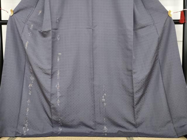 平和屋着物●訪問着 お召地 総刺繍 人物文 金糸 ロング丈 正絹 逸品 AABK6459cs