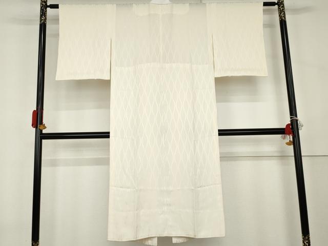 平和屋着物●長襦袢 無双仕立て 立涌地紋 半衿刺繍 正絹 逸品 AABK6476cs