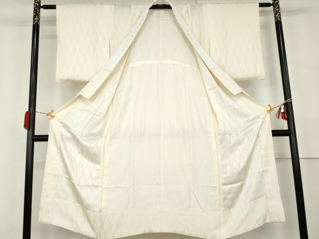 平和屋着物●長襦袢 無双仕立て 立涌地紋 半衿刺繍 正絹 逸品 AABK6476cs