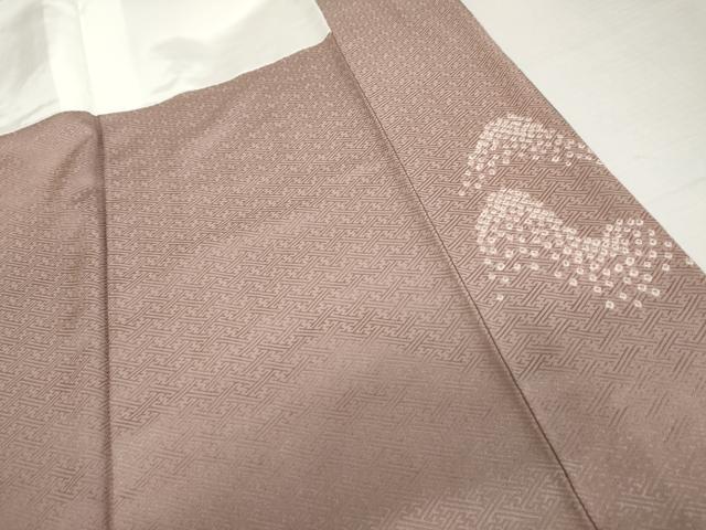 平和屋着物●訪問着 絞り 刺繍 渡り橋風景松竹梅文 金彩 正絹 逸品 AABK6479cs