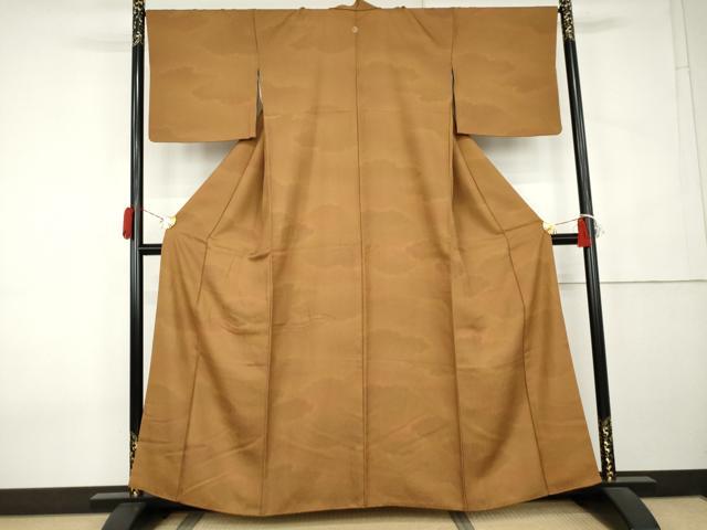 平和屋着物●上質な小紋 作家物 雲重ね文 正絹 逸品 AABK6480cs