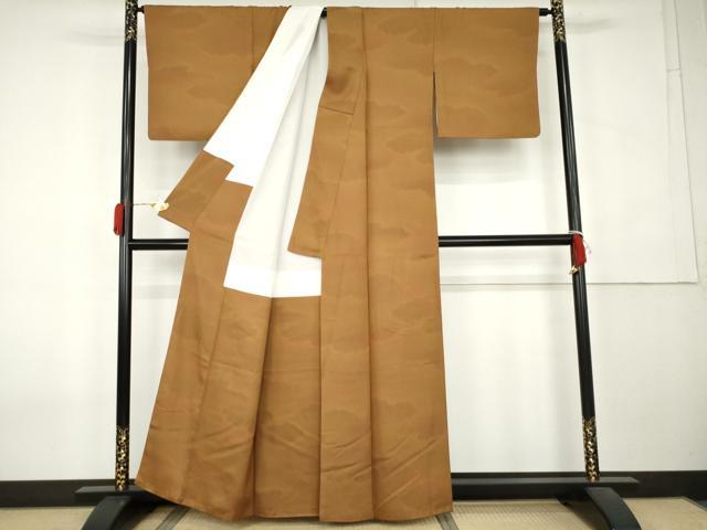 平和屋着物●上質な小紋 作家物 雲重ね文 正絹 逸品 AABK6480cs