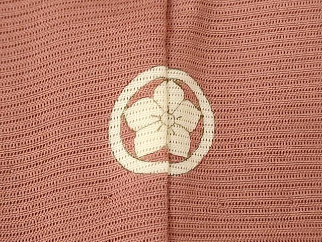 平和屋着物*夏物 色無地 絽 赭色 正絹 逸品 AABK6488jd