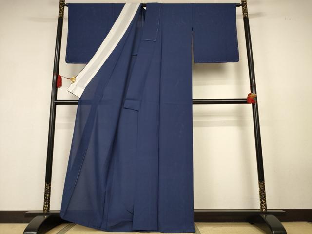 平和屋着物●夏物 色無地 絽 青褐色 正絹 逸品 AABK6493jd