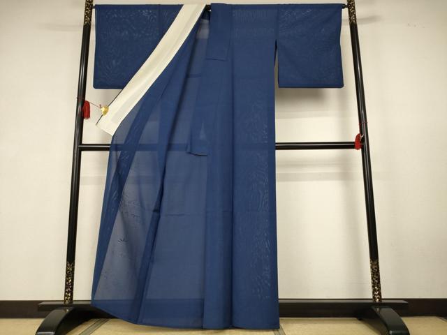 平和屋着物*夏物 色無地 絽 流水笹紋紗 褐返色 正絹 逸品 AABK6512jd