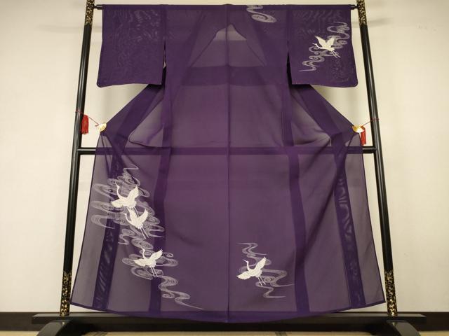 平和屋着物*夏物 訪問着 絽 流水飛鳥文 正絹 逸品 AABK6517jd