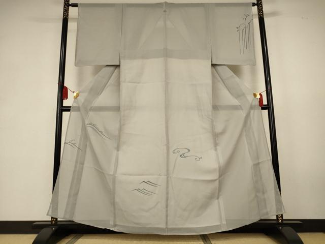 平和屋着物*夏物 訪問着 紗 風景文 正絹 逸品 AABK6520jd