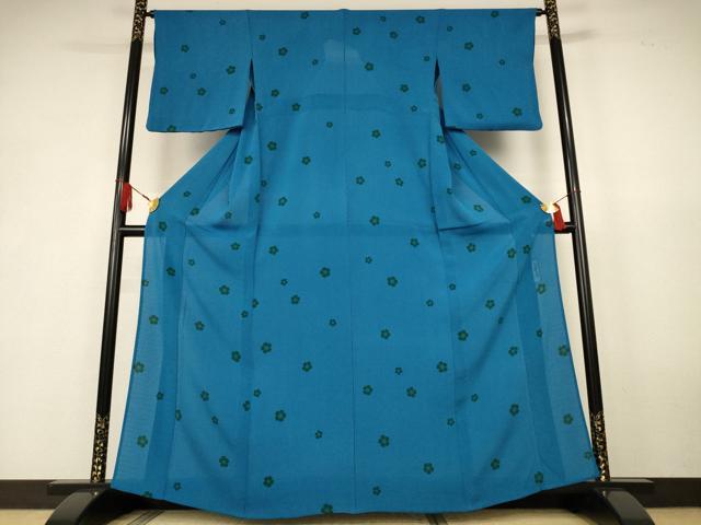 平和屋着物*夏物 世界的人形師 辻村寿三郎 ジュサブロー 小紋 絽縮緬 舞花文 正絹 逸品 AABK6533jd