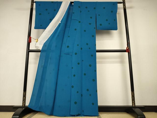 平和屋着物*夏物 世界的人形師 辻村寿三郎 ジュサブロー 小紋 絽縮緬 舞花文 正絹 逸品 AABK6533jd